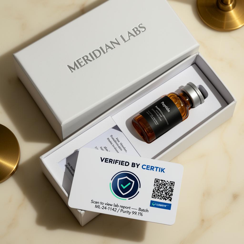 Meridian Labs product page with CertikLabs verified badge