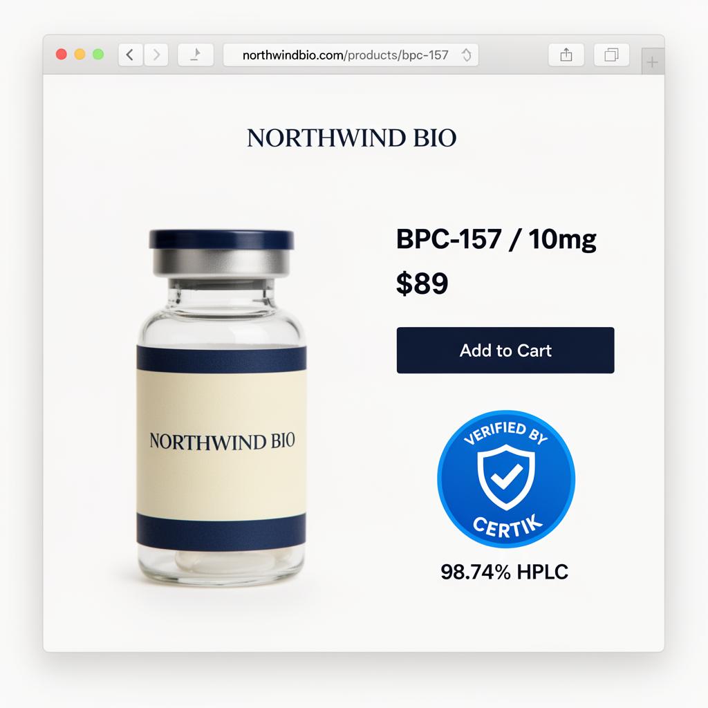 Northwind Bio product page with CertikLabs verified badge