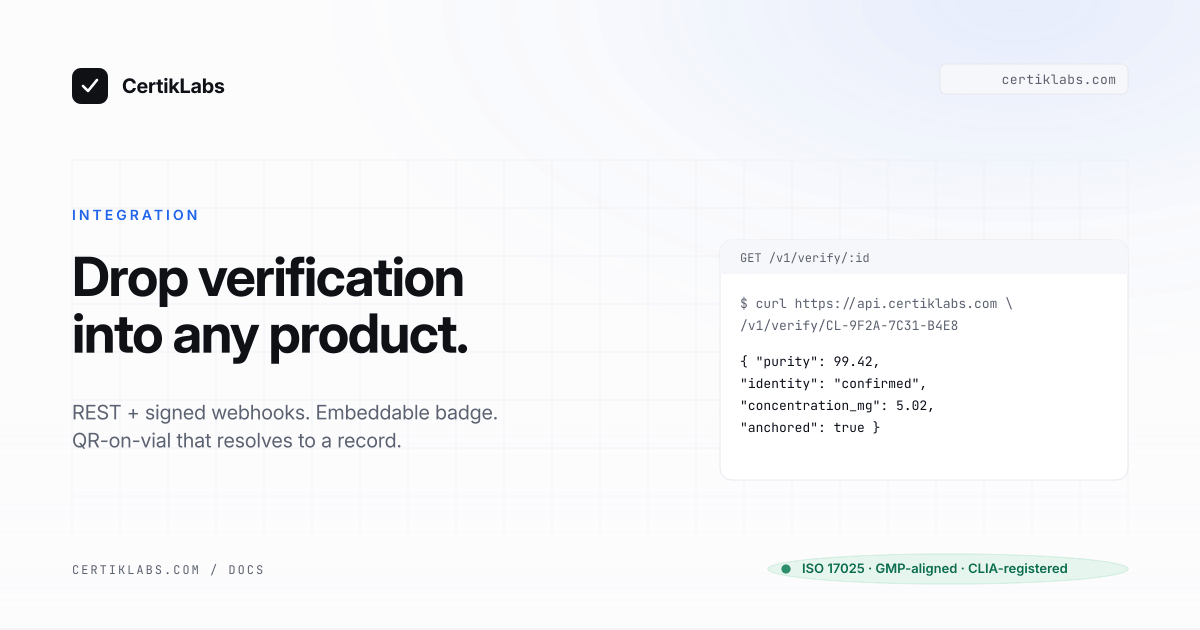 Integration Docs — Embed the Verified Badge · CertikLabs